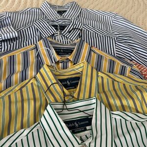 5 Ralph Lauren Polo Long Sleeve Shirts